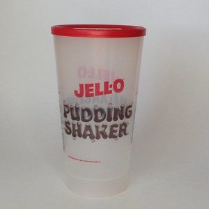 Vintage Jello Instant Pudding Shaker with Lid Shake-A-Pudding Plastic Shaker